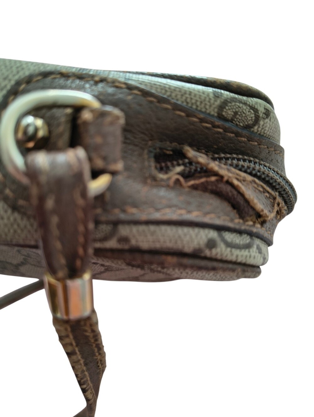 Gucci Beige and Brown GG Monogram Messenger Bag - Picture 8 of 13
